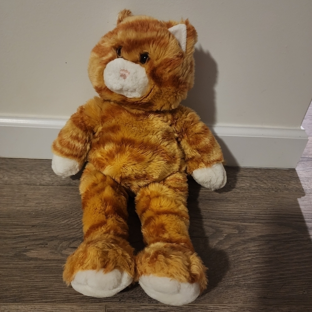 Retired Build A Bear Orange Striped Tabby Cat Kitty 19" Plush Toy Stuffed Animal